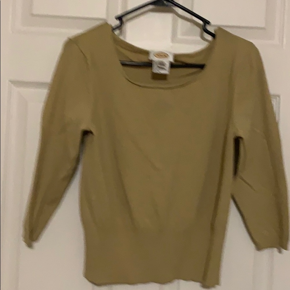 Talbots blouse in camel